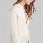 Polo  Ralph Lauren 100% Silk Shirt Striped Band-Collar, Size XS NWT Retail $265 Photo 3