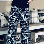 About A Girl abstract printed flare wide leg festival pants Photo 4