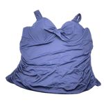 Anne cole  Womens Twist Front Underwire Tankini Swim Top Navy Blue 24W Photo 2