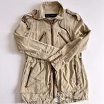 ZARA  Utility Military Equestrian Jacket Tan Size Small Photo 3
