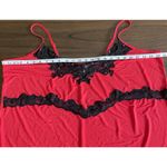 Cacique  Sexy Nightie Sz 22/24 Red Black Lace Slip Dress Honeymoon Cocktails Photo 10