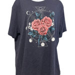 Rebellious One  Distressed Rose Graphic Tee Photo 0