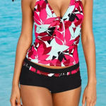 Halter top bikini with sexy padded pushup Red Size L Photo 0