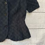Tamotsu dark blue patterned short sleeve blazer top size small Size M Photo 5