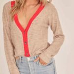 ASTR The Label Constance Cardigan Hot Pink Taupe Photo 3