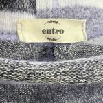 Entro  L blue striped boatneck dolman sleeve lightweight top sweater casual Photo 1