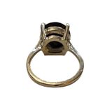 Black Unique Solitaire Stone Silver Ring Size 6 Photo 3