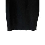frenchi Lamb's Wool Rabbit Hair Sweater Womens S Black 3/4 Sleeve Open Back Photo 4