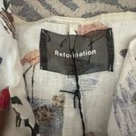 Reformation Medium Linen Crop Double Tie Tank Top Animal Print Janeiro Safari Photo 7