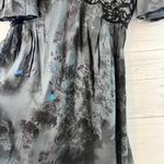 Free People  Gray Floral Print Fit and Flare Cold Shoulder Dress Size 4 Photo 4