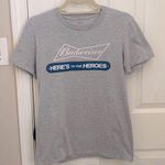 Camp David Budweiser “Here’s to the Heroes” Women’s Short Sleeve Tee Shirt Photo 0