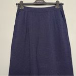 St. John  Collection Santana Navy Wide Leg Knit Pants Pull On Trousers Women’s 6 Photo 3
