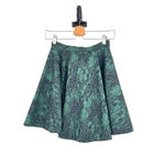 Torn By Ronny Kobo Green & Black Lace Flared Skirt Size Small Photo 2