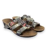 Vionic Park Radia Snakeprint Triple Strap Orthotic Sandals in Mint Snake Size 8 Photo 6