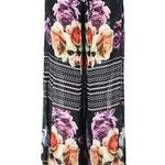 Nicole Miller Artelier Pants XS P Sheer Floral Wide Leg Drawstring Elastic Waist Photo 0
