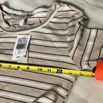 Giani Bernini GB Womens Size S Ribbed Stripped Front Tie Pullover Long sleeve Taupe Dress NWT Photo 8