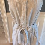 Max Studio Sophie Max Dress Maxi Women M  New Tan White Pinstripe Summer Photo 7