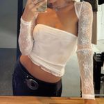Princess Polly White Two Piece Lace Top Photo 2