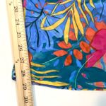 Kona Sol Leaf Print Multicolor Smocked Waist Side Slit Flowy Beach Pants Boho M Photo 6