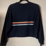 Brandy Melville John Galt cropped navy long sleeve shirt Photo 1