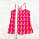 J. Crew Neon Pink Pineapple Tank Top Size 00 Pink Photo 2