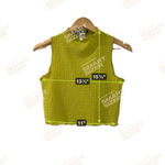 Love Nation Sleeveless Top Size Medium Cropped Tank Blouse Green Textured NWT Photo 7