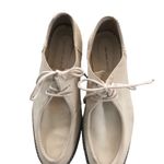 ZARA Basic Collection Suede Lace Up Platform Oxford Shoes 39/8 Light Acadamia Photo 2
