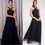 Lulus Air of‎ Romance Navy Blue Chiffon Maxi Dress Size XL Photo 3