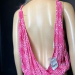 Free People NWT Pink Leopard Print Bodysuit Photo 7