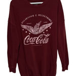 Coca-Cola  Delicious & Refreshing Women's Burgundy Long Sleeve Sweatshirt‎ Size L Photo 0