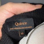 Quince  100% Mongolian  Cashmere Women's Black Crew Neck Sweater Photo 7