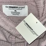 The Sweatshirt Project NWT XL Pink Cowl Neck Thermal Waffle Knit Pullover Top Photo 4