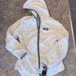 Reebok NEW! Cream Fleece Fuzzy Zip Jacket w/ Hood Photo 0