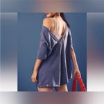 Free People NWT  FP Movement Hot Shot Tee Romper skyline blue gray - large Photo 1