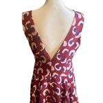 Elle Sasson Maroon Abstract Print V Photo 3