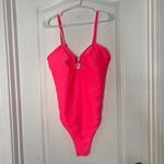 Womens Swimsuit XL Pink‎ Seashell Print One Piece Adjustable Straps Bathing Suit Pink Photo 1