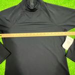 Garnet Hill Womens NWT $90  Black  Zip Neck‎ Long Sleeve Swim Shirt/Rash Guard LG Photo 4
