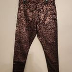 Banana Republic midrise skinny metallic leopard jean black copper Size 27 short Photo 3