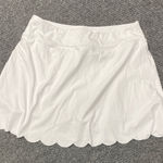 Halara NWT  Softly Zero Scalloped tennis skirt skort white XL pickleball Golf Photo 0
