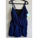 Bal Harbor Bathing Suit Sz 20W Skirted One‎ Piece Beach Pool Suit Blue Photo 5