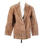 Vintage 1990s Grunge Aesthetic Tan 100% Genuine Leather Sueded Size 10 Photo 2