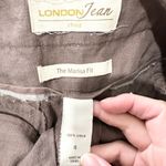 London Jean  Chino Women's The Marisa Fit Gaucho Pants Linen Cropped Brown size 4 Photo 3