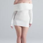 SKIMS Soft Lounge Off The Shoulder Mini Dress in Marble, Size X-Small Photo 0