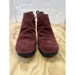 Fly London  Yebi Suede Bootie Burgundy EU 38 US 7 - 7.5 Tie-Back Wedge Ankle Boot Photo 6