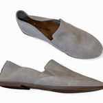 Lucky Brand Grey Suede Slip On Loafer Flats Womens 7.5 Comfort Shoes Fall Preppy Photo 0