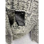 Paper Crane Women's Sweater VNeck Knit Size Medium Gray Marled White Embroidered Photo 3