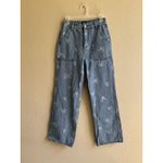 Simple Society Simple‎ Society Womens 5/27 Super High Rise Baggy Denim Jeans Butterfly Print Photo 1