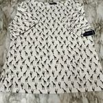 Karen Scott White Top Giraffe Animal Print Dopamine Dressing Fun Plus Size Tuni Photo 0