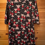 Soma  Black and Red Cocktail Print Nightgown Photo 0