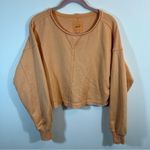 Aerie ✨ Orange Terry Crewneck Sweatshirt XS Photo 0